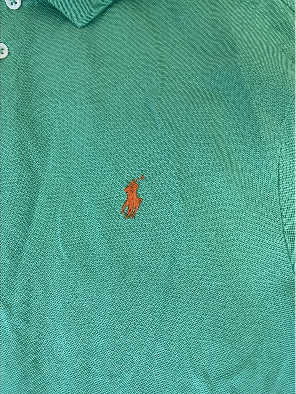 Polo Ralph Lauren Men’s Green Stretch Mesh Short Sleeve Shirt Pony Size Large